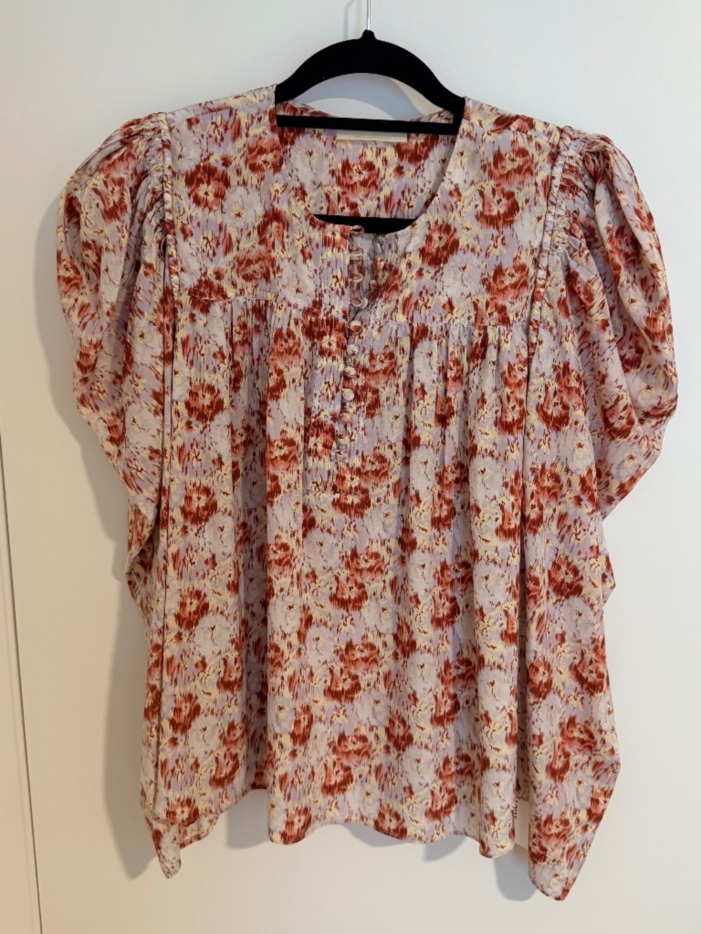 Ulla Johnson silk floral top size 10